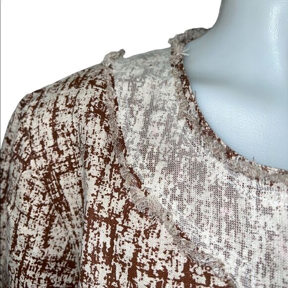 Just B button up jacket with mesh detail and bright lining size XL 100% linen - Picture 4 of 10